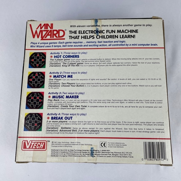 Vtech Toys 987 Vintage Vtech Mini Wizard Simon Electronic Memory Handheld Game Poshmark